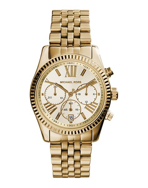 michael kors mk5556 ladies gold plated chronograph watch|Michael Kors Women's Lexington Gold.